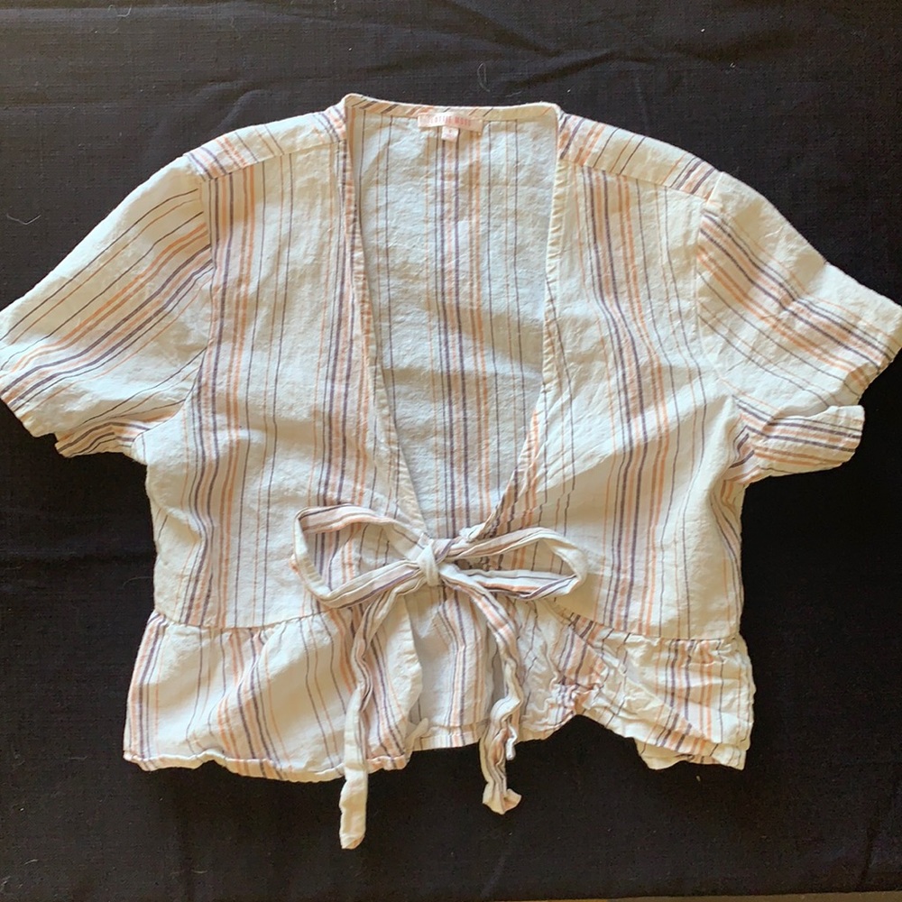 Striped tie top -pac sun